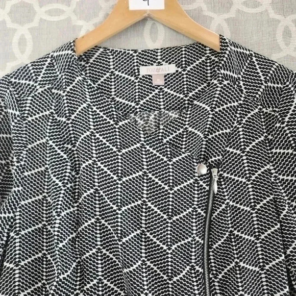 Roz‎ & Ali Full Zip Pattern Long Sleeve Shirt Women's M - Picture 3 of 9